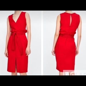 Zara Red Midi Dress